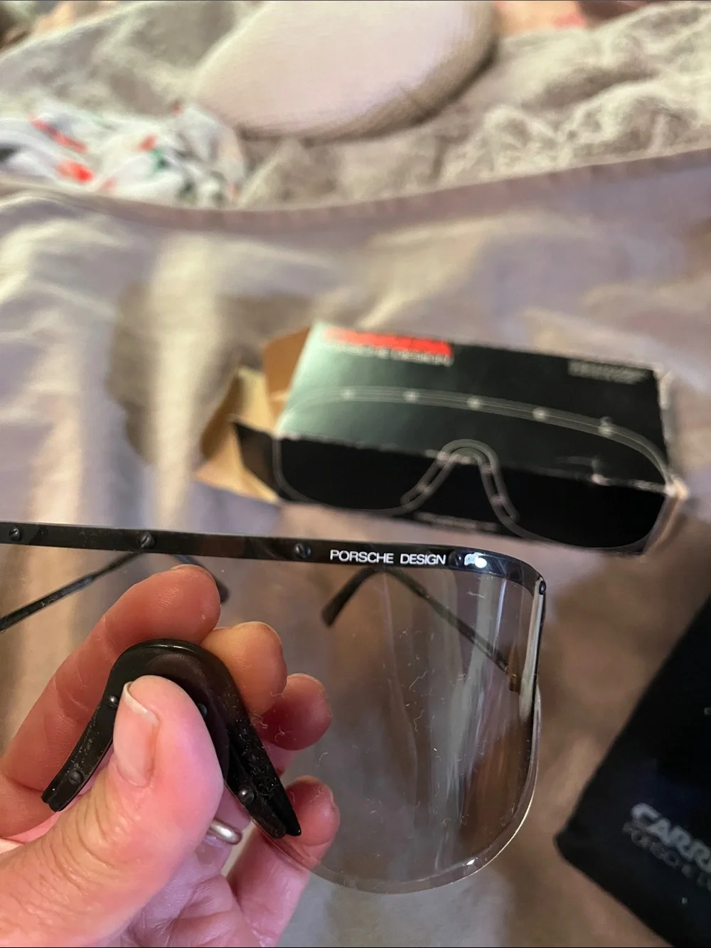 Carrera Porsche Shield Sunglasses - Black Frame with Gray Tint